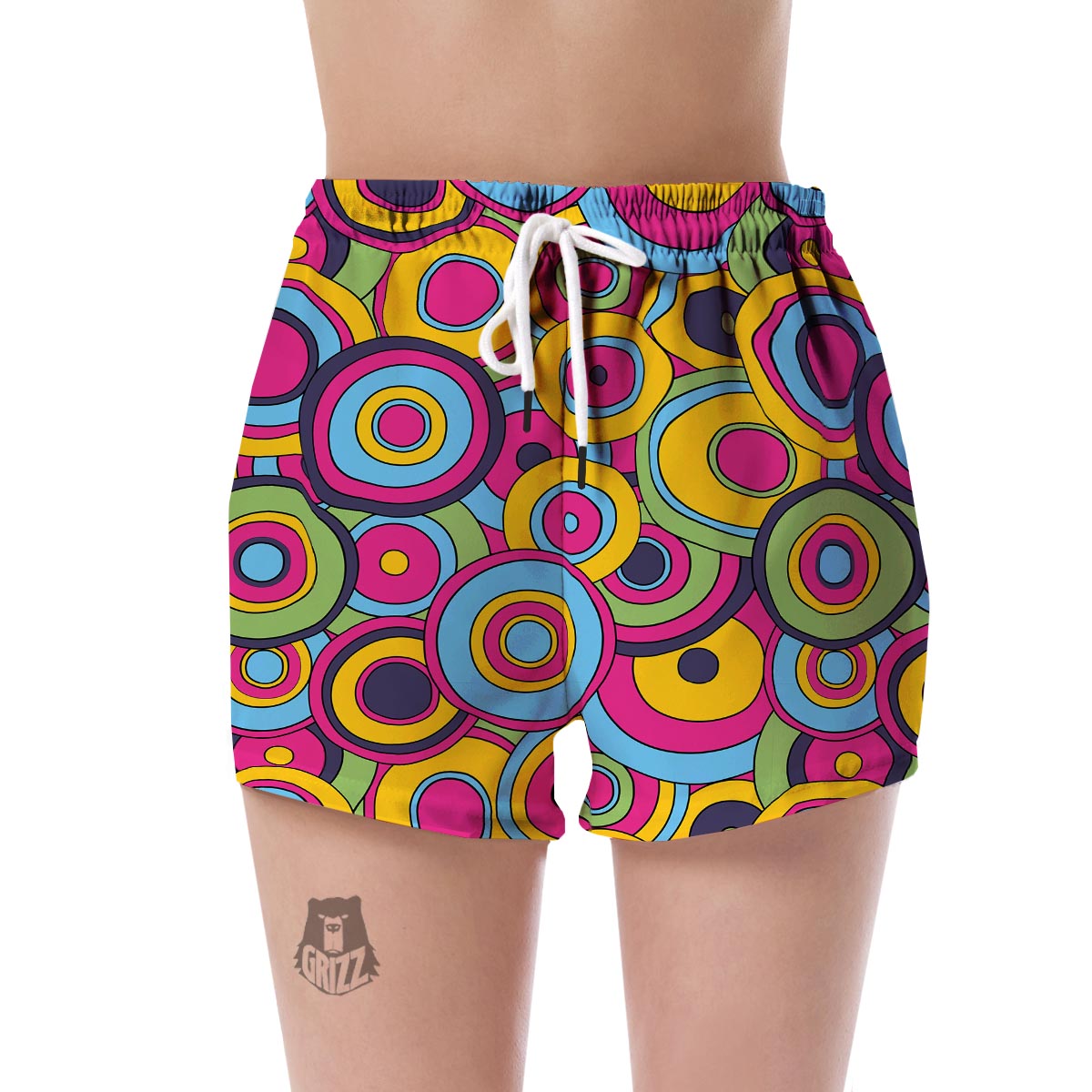 Psychedelic Colorful Print Pattern Women's Shorts-grizzshop