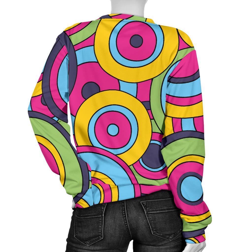 Psychedelic Colorful Print Pattern Women's Sweatshirt-grizzshop