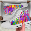 Psychedelic Colorful Print White High Top Shoes-grizzshop