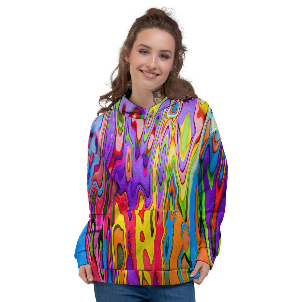 Psychedelic Colorful Print Women's Hoodie-grizzshop