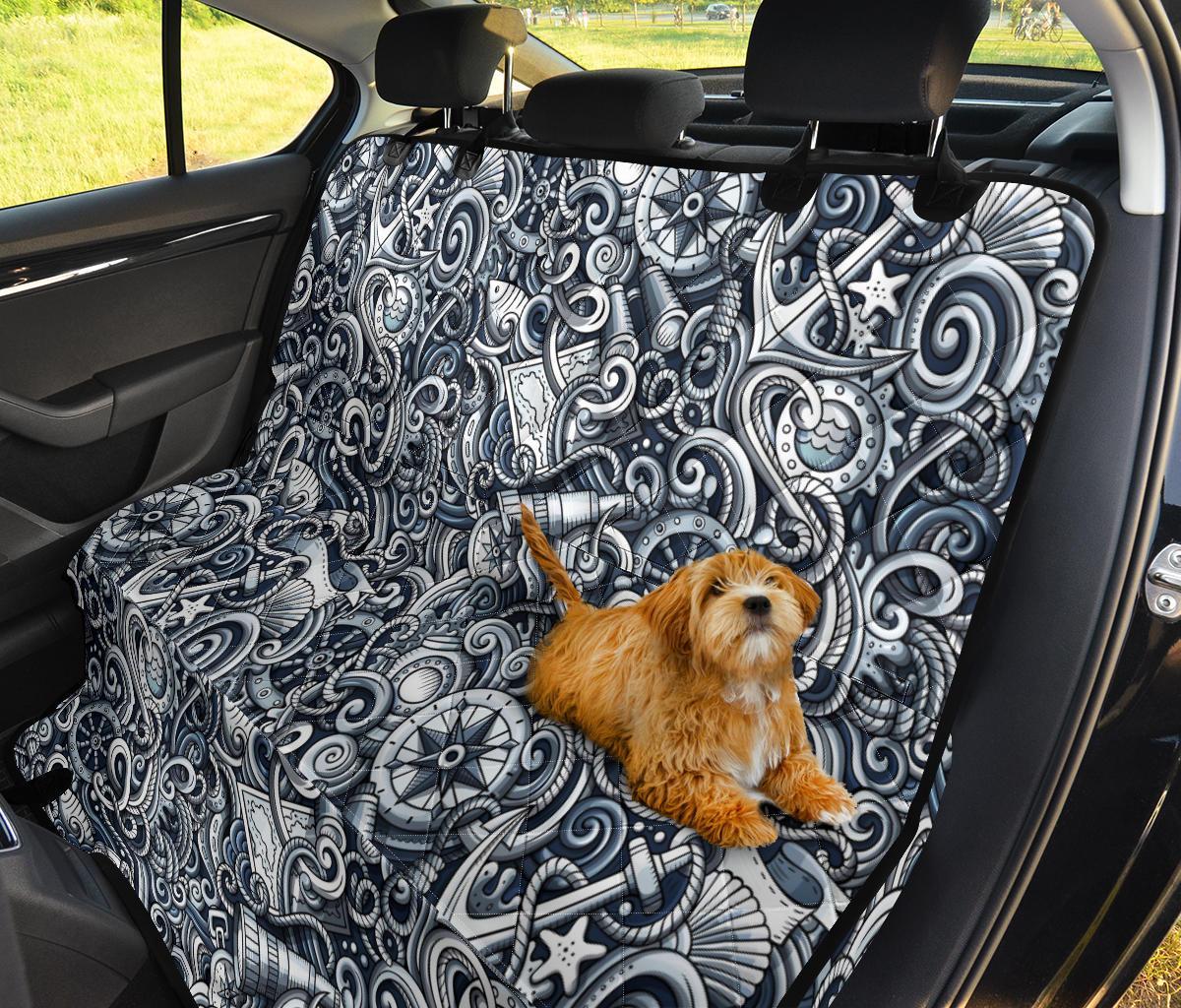 Psychedelic Compass Pattern Print Pet Car Seat Cover-grizzshop