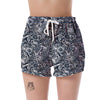 Psychedelic Compass Pattern Print Women's Shorts-grizzshop