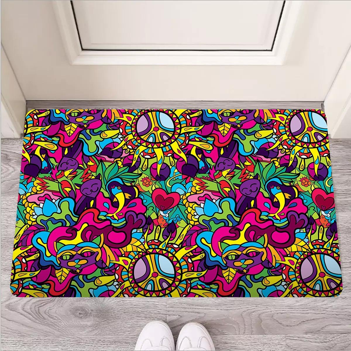 Psychedelic Door Mat-grizzshop