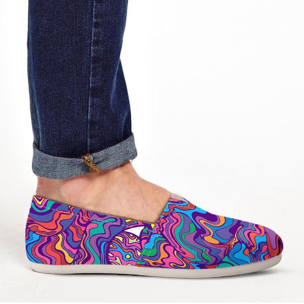 Psychedelic Face Canvas Shoes-grizzshop
