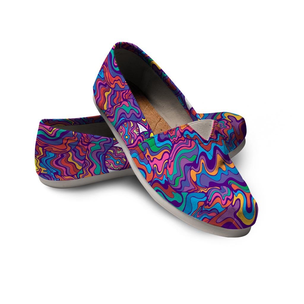Psychedelic Face Canvas Shoes-grizzshop