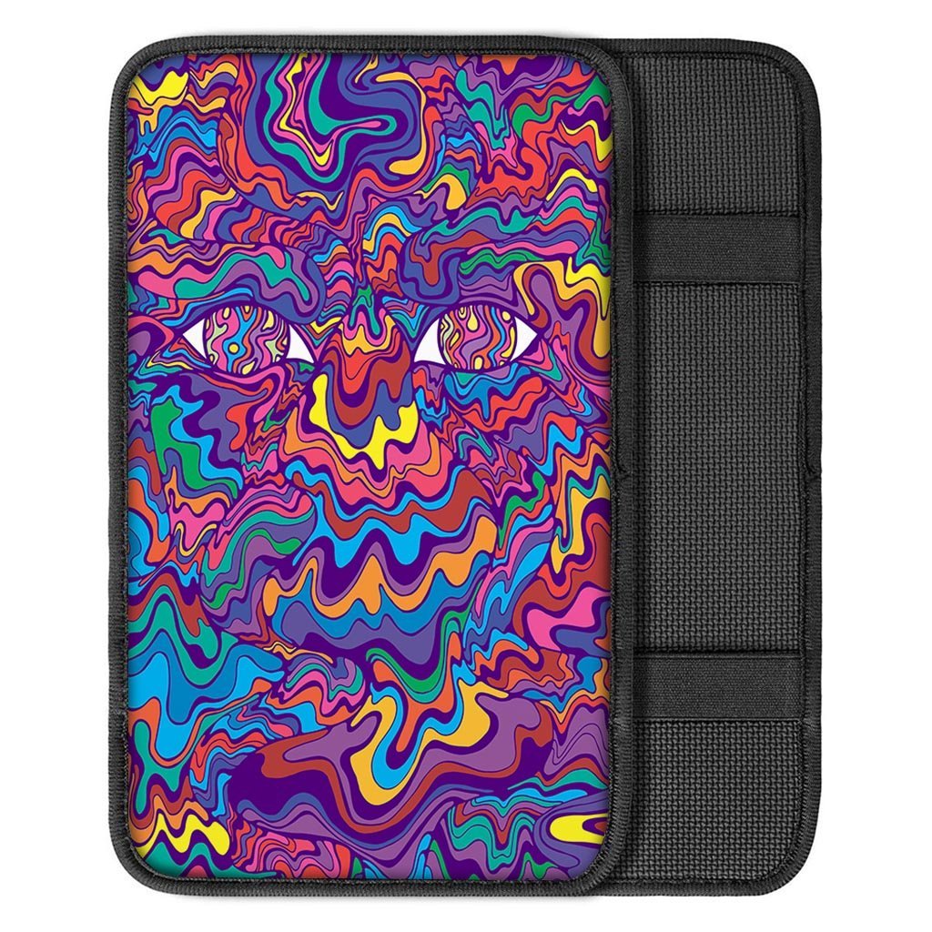 Psychedelic Face Car Console Cover-grizzshop