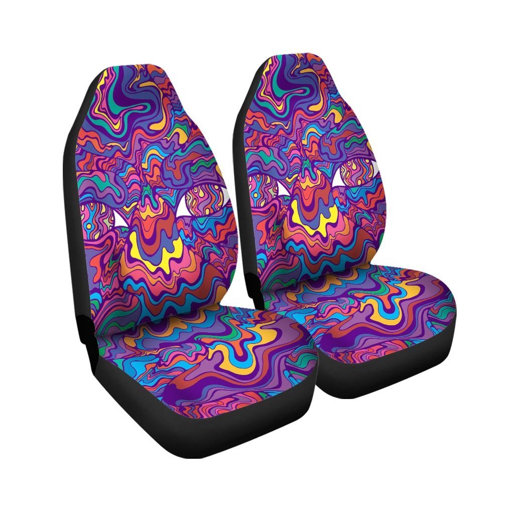 Psychedelic Face Car Seat Covers-grizzshop