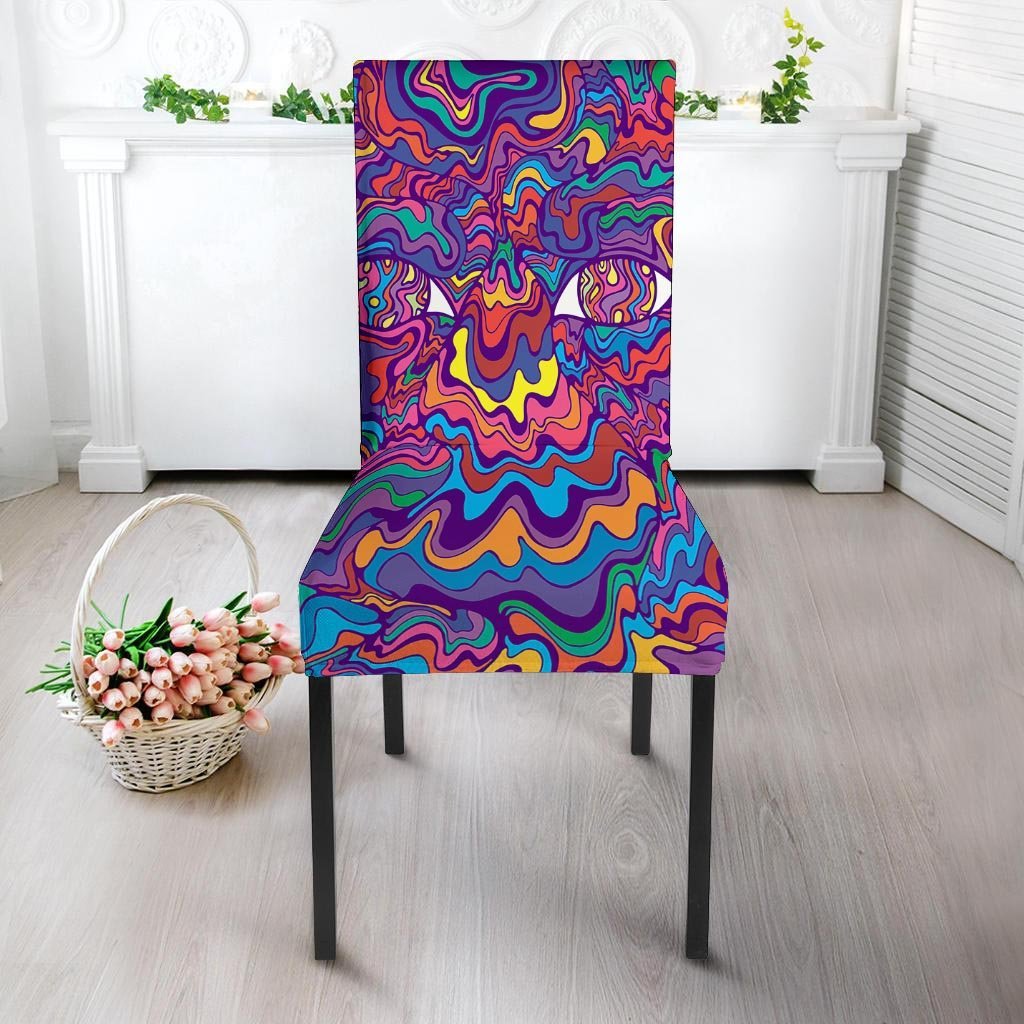 Psychedelic Face Chair Cover-grizzshop