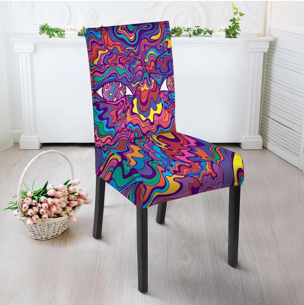 Psychedelic Face Chair Cover-grizzshop