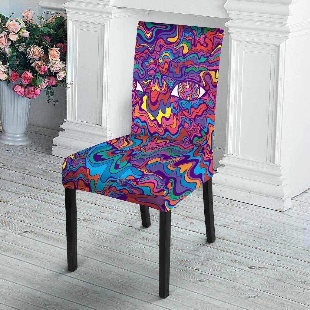 Psychedelic Face Chair Cover-grizzshop