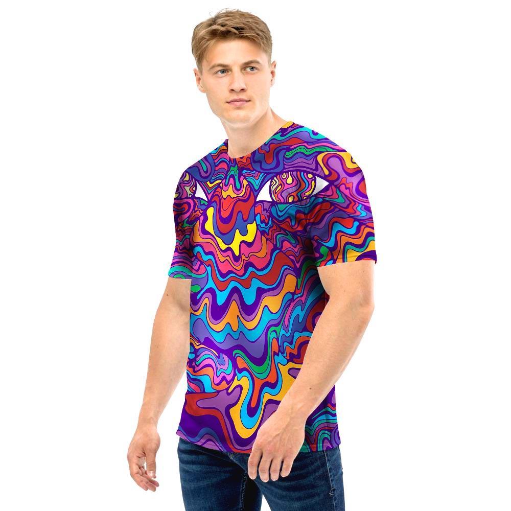 Psychedelic Face Men T Shirt-grizzshop