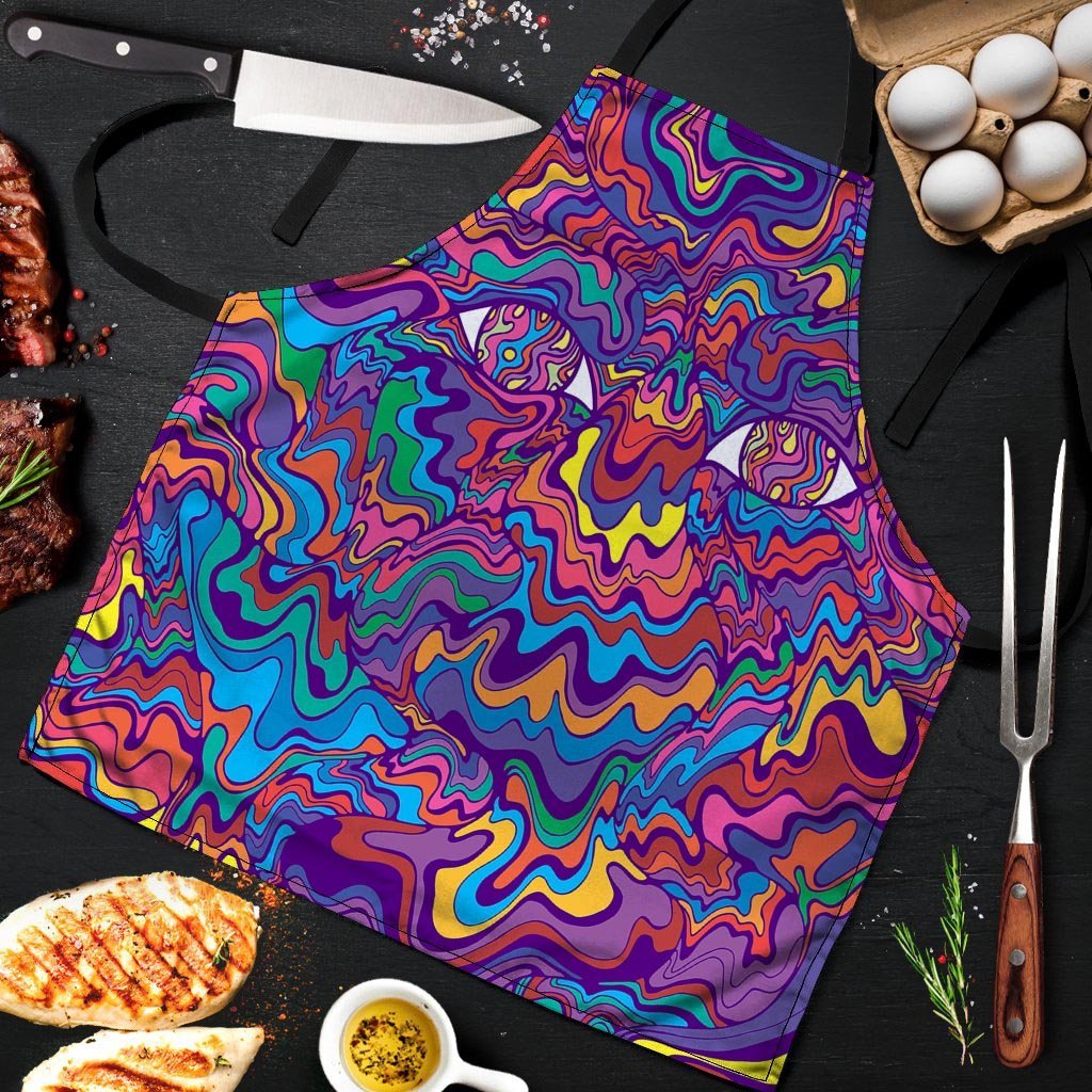 Psychedelic Face Men's Apron-grizzshop