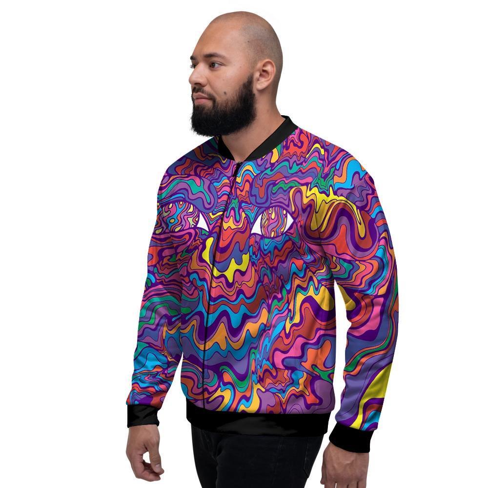 Psychedelic Face Men's Bomber Jacket-grizzshop