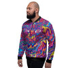 Psychedelic Face Men's Bomber Jacket-grizzshop