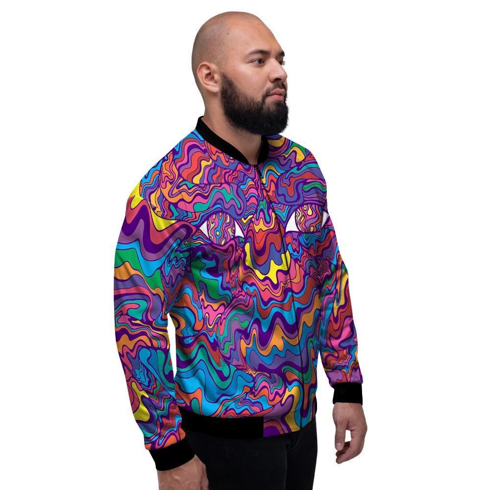 Psychedelic Face Men's Bomber Jacket-grizzshop