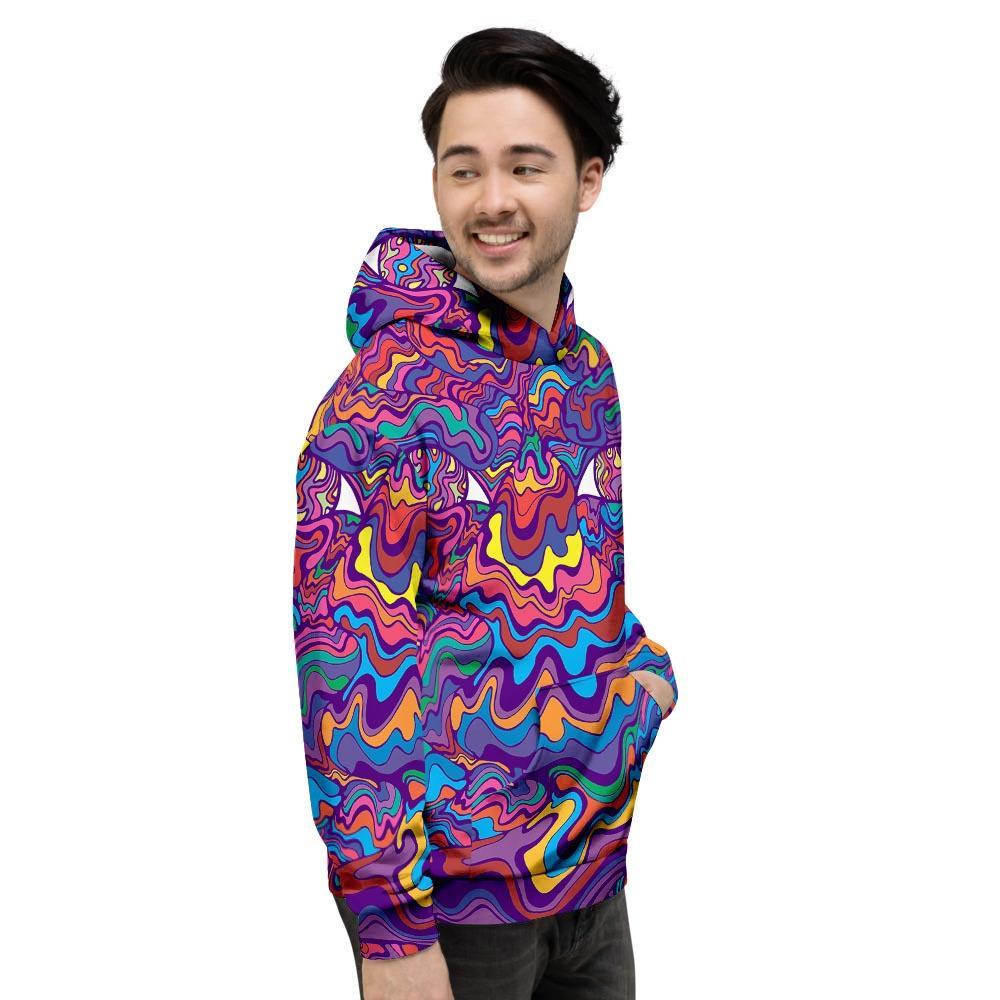 Psychedelic Face Men's Hoodie-grizzshop