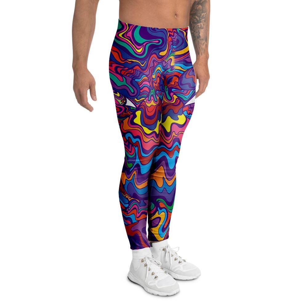 Psychedelic Face Men's Leggings-grizzshop