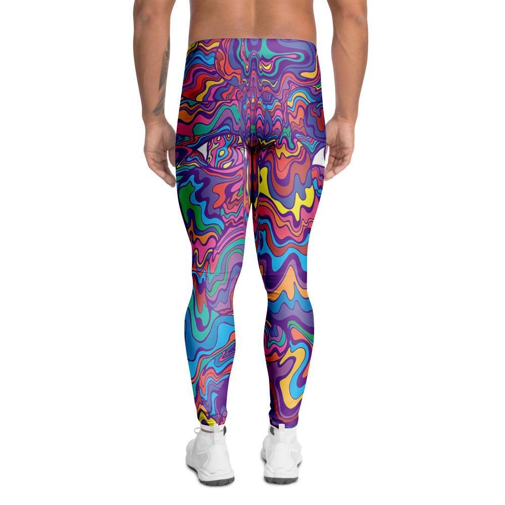 Psychedelic Face Men's Leggings-grizzshop