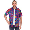 Psychedelic Face Men's Short Sleeve Shirt-grizzshop