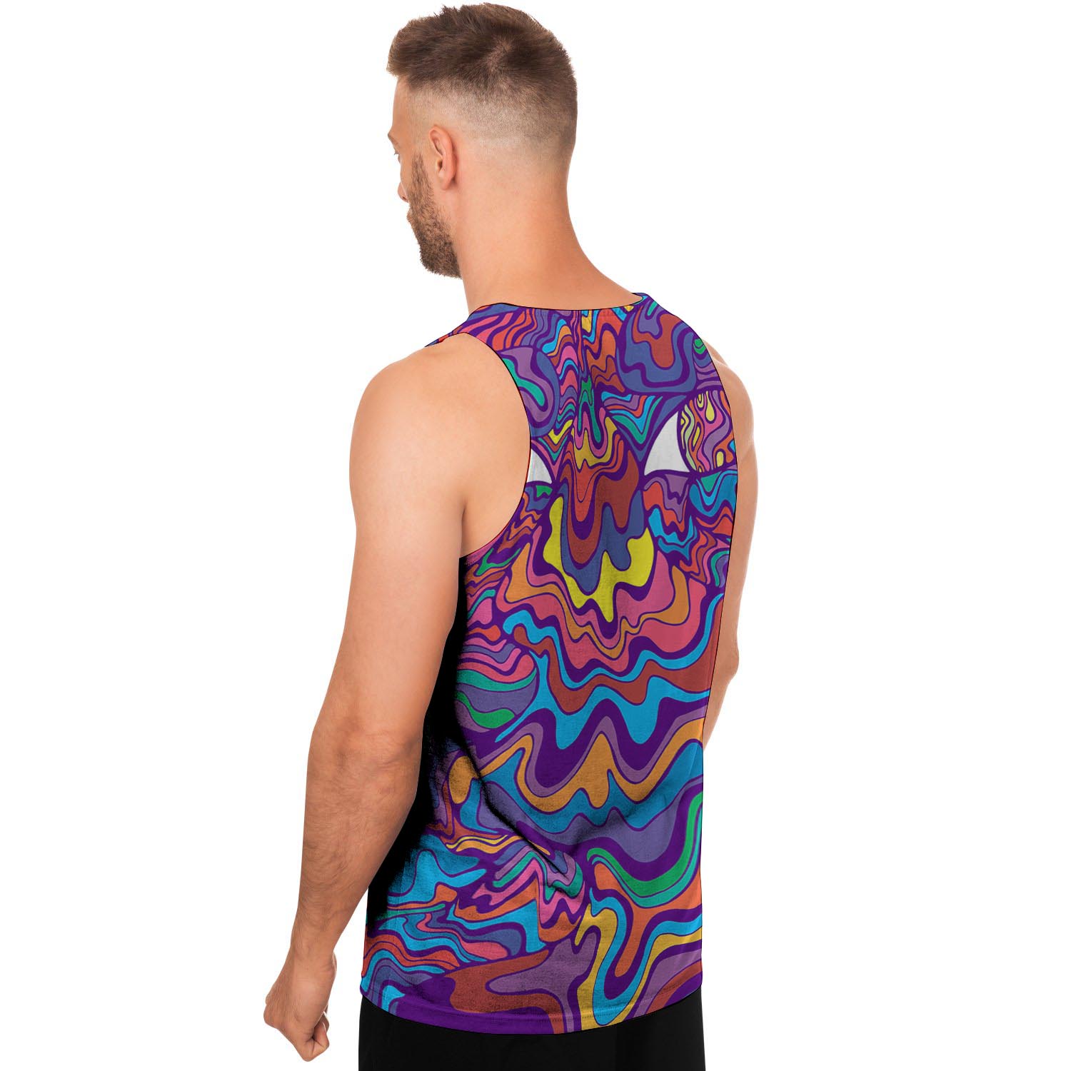 Psychedelic Face Men's Tank Tops-grizzshop