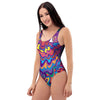 Psychedelic Face One Piece Swimsuite-grizzshop