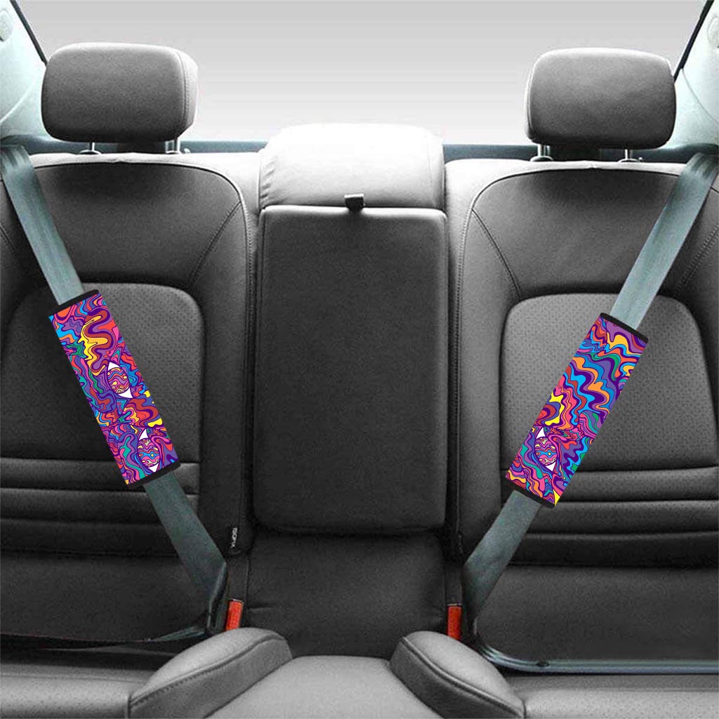 Psychedelic Face Seat Belt Cover-grizzshop