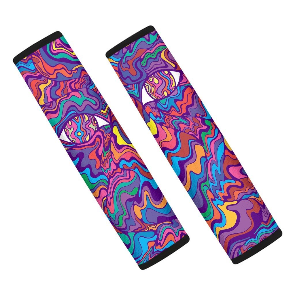 Psychedelic Face Seat Belt Cover-grizzshop