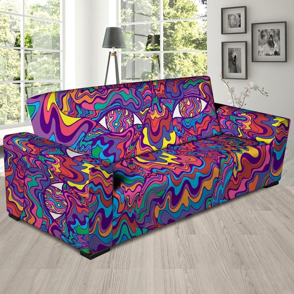 Psychedelic Face Sofa Cover-grizzshop