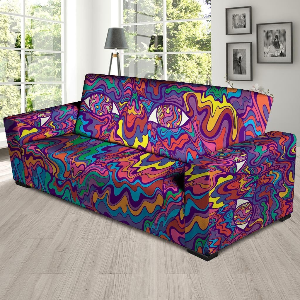 Psychedelic Face Sofa Cover-grizzshop