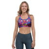 Psychedelic Face Sports Bra-grizzshop