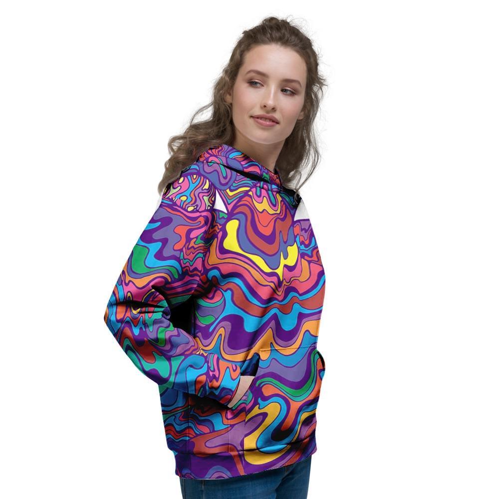 Psychedelic Face Women's Hoodie-grizzshop