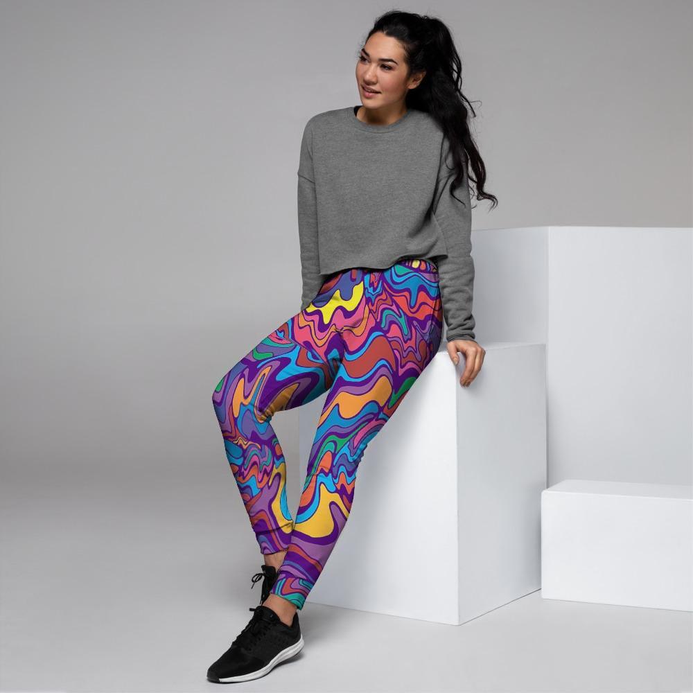 Psychedelic Face Women's Joggers-grizzshop