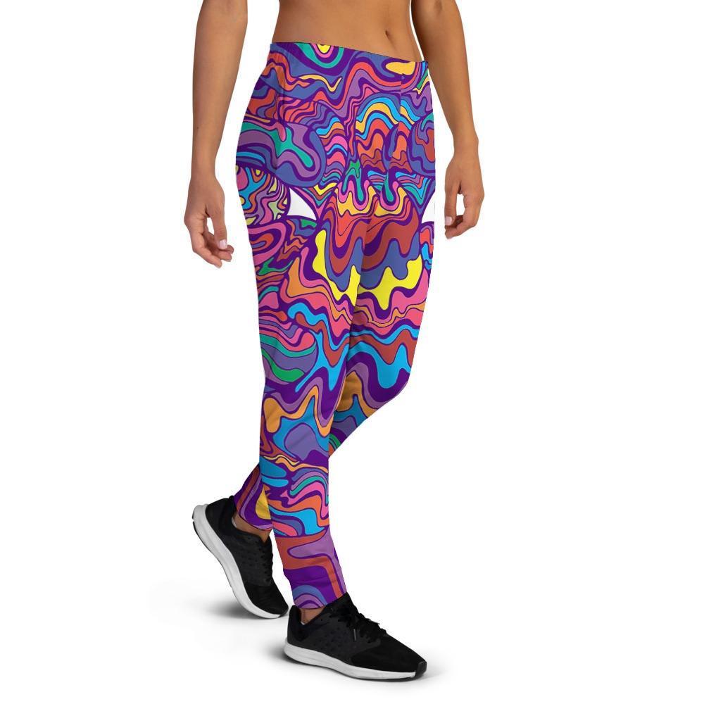 Psychedelic Face Women's Joggers-grizzshop