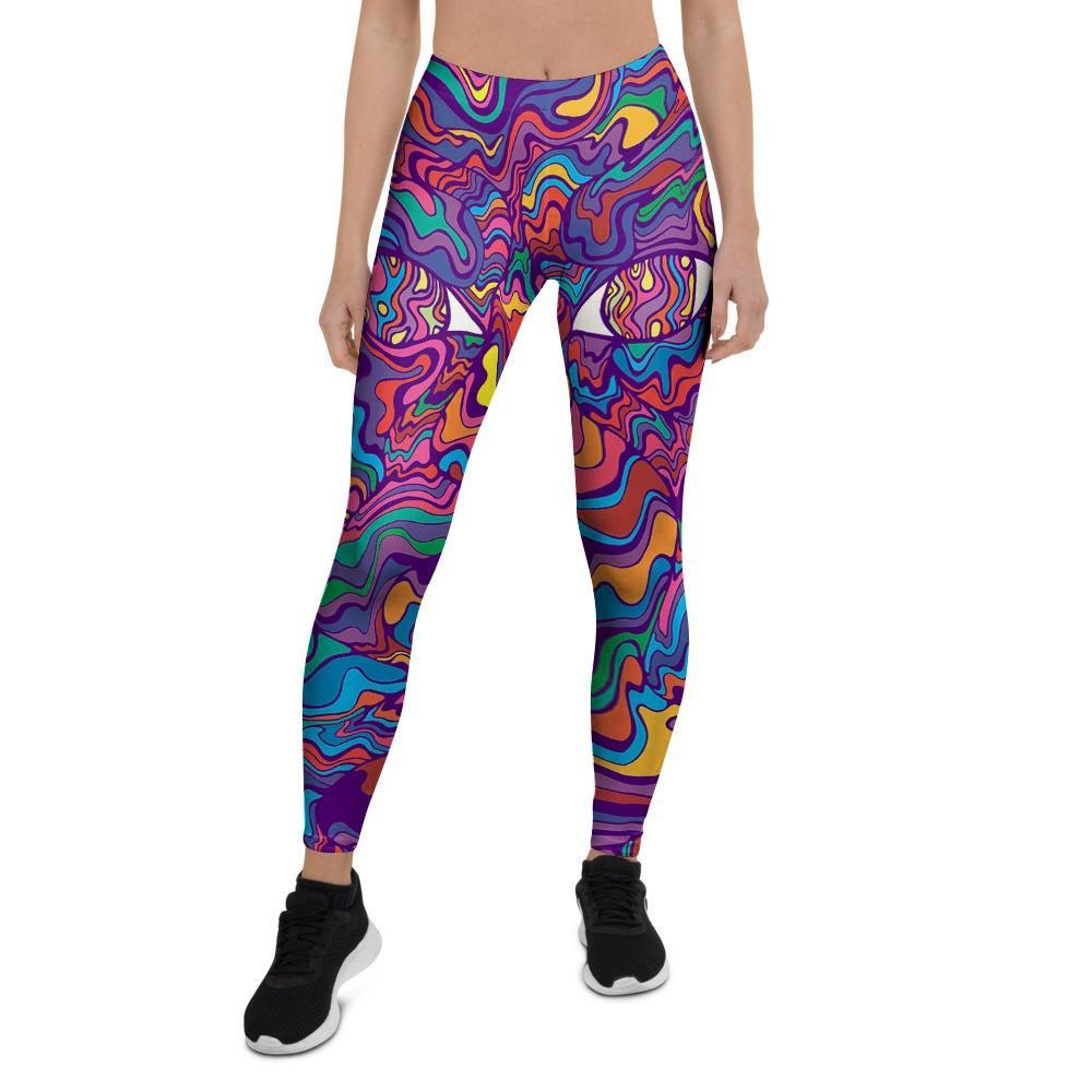 Psychedelic Face Women's Leggings-grizzshop