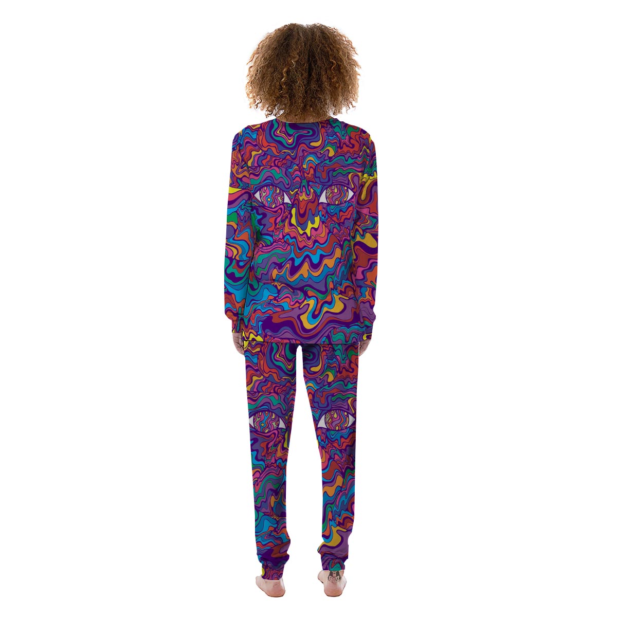 Psychedelic Face Women's Pajamas-grizzshop