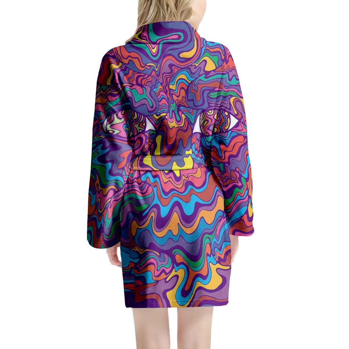 Psychedelic Face Women's Robe-grizzshop