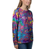 Psychedelic Face Women's Sweatshirt-grizzshop