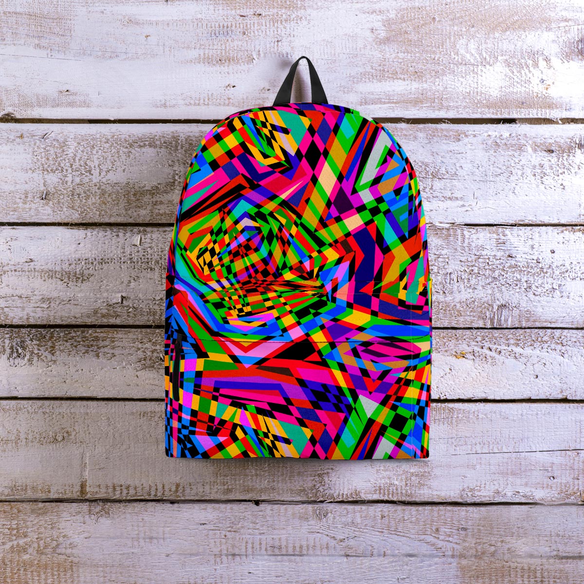 Psychedelic Geometric Multicolor Backpack-grizzshop
