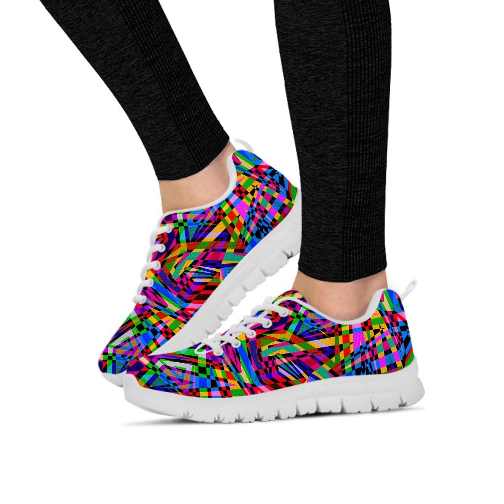 Psychedelic Geometric Multicolor Women's Sneakers-grizzshop