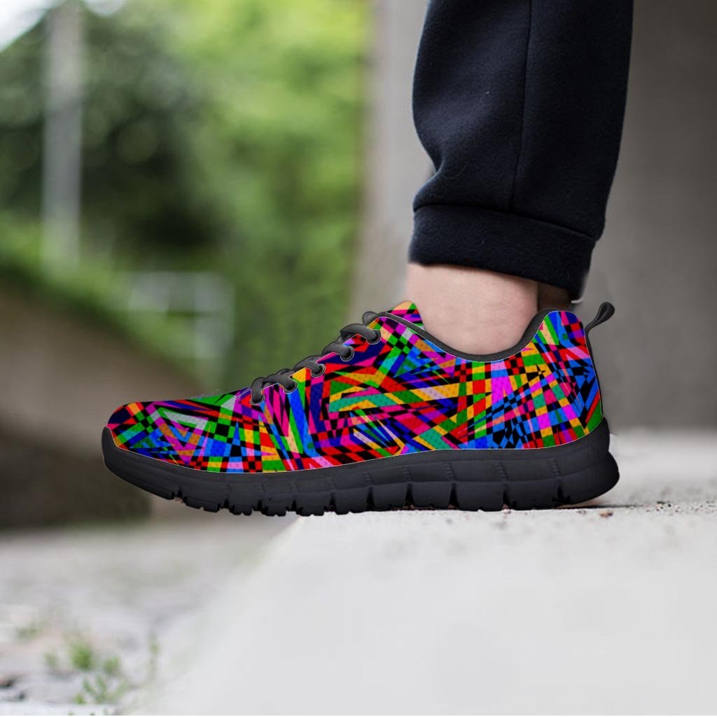 Psychedelic Geometric Multicolor Women's Sneakers-grizzshop