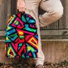 Psychedelic Geometric Print Backpack-grizzshop