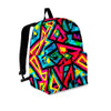 Psychedelic Geometric Print Backpack-grizzshop