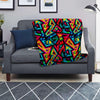 Psychedelic Geometric Print Blanket-grizzshop