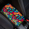 Psychedelic Geometric Print Car Console Cover-grizzshop