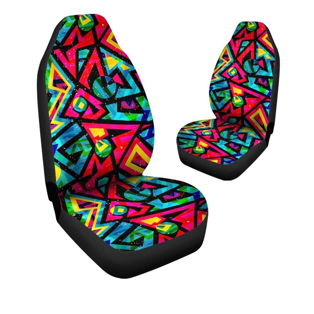 Psychedelic Geometric Print Car Seat Covers-grizzshop