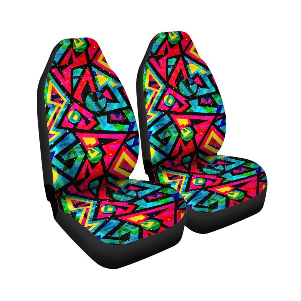 Psychedelic Geometric Print Car Seat Covers-grizzshop