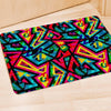 Psychedelic Geometric Print Door Mat-grizzshop