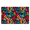 Psychedelic Geometric Print Door Mat-grizzshop