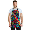 Psychedelic Geometric Print Men's Apron-grizzshop