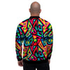 Psychedelic Geometric Print Men's Bomber Jacket-grizzshop